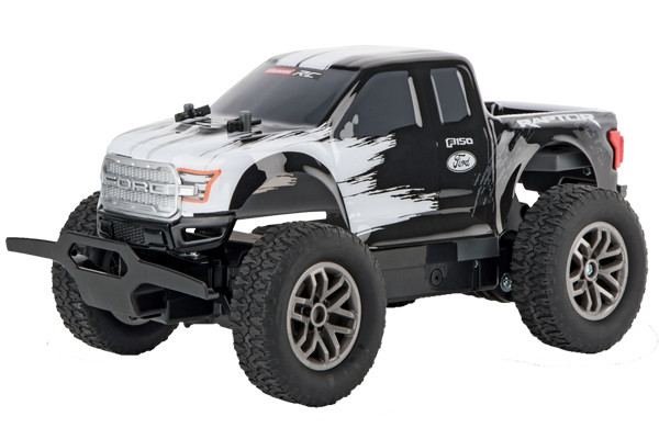 Carrera RC bestuurbare auto Ford F-150 Raptor zwart-wit.